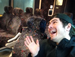 uncolorfulskittles:  aristophania:  jakemalik:  on the bus with all my friends   out to dinner with all my friends  Maybe you guys should do things together 