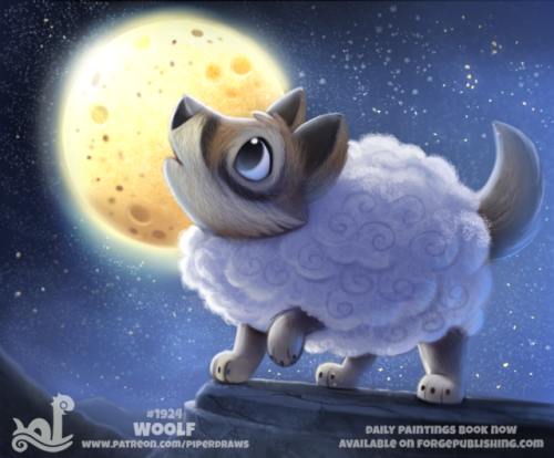 cryptid-creations: Daily Paint 1924# WoolfDaily Book and Prints available at: ForgePublishing