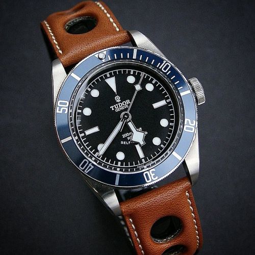 womw:  Tudor Black Bay // B & R Bands Honey Horween Rallye Strap!!! by bandrbands from Instagram http://ift.tt/1qqzS2P