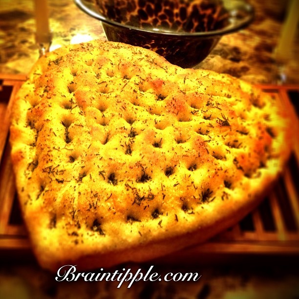 NOTHIN’ SAYS LOVIN’ LIKE SOMETHIN’ FROM THE OVEN: My homemade focaccia bread to cheer up my daughter’s recovery…