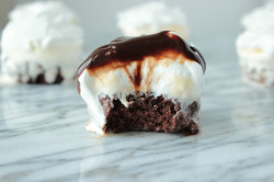 recipeheaven:  fudge brownie ice cream cupcakes 