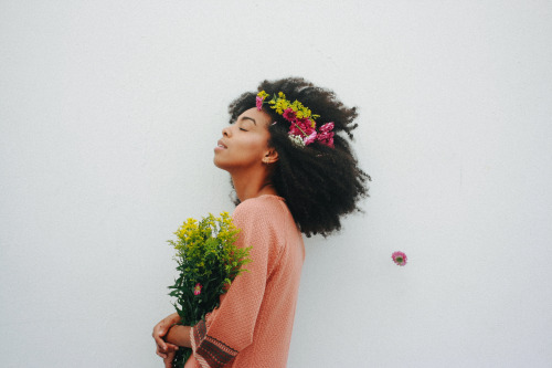theflowerpapi:Fastest way to get flowers out of your hair? Shake it.Briana King - February 2016Photo