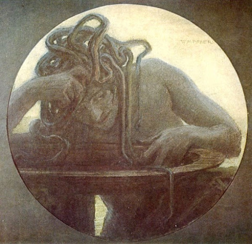 thespectraldimension: Max Pirner (1854-1924): Medusa (1891)