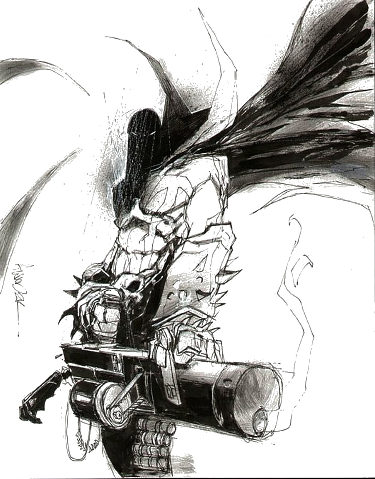 He's contributed cover art to titles too. hellspawn 5 cover ink prelim by ashley wood