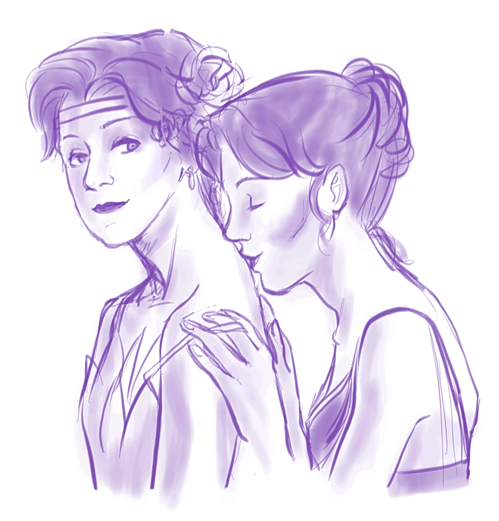 shh-im-wondering:
“ Tegan and Nyssa, super late for Femslash February (and superlate for life because I’ve been meaning to draw them together for ages)
”