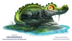 cryptid-creations:  Daily Paint 2008# Crockodile Daily Book and Prints available at: http://ForgePublishing.com/shop  For full res WIPs, art, videos and more: https://www.patreon.com/piperdraws Twitter  •  Facebook  •  Instagram  •  DeviantART​