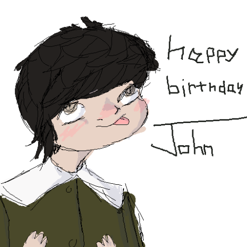 johns bday was yesterday…… but im gay and lazy so here his drawing NOW of him cosplayi