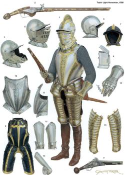 cuirassier:Tudor light horseman, 1588, by