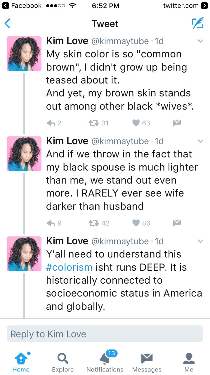 blackrebelz:  dandridgegirl: Black love is steeped in colorism. Usually a darker
