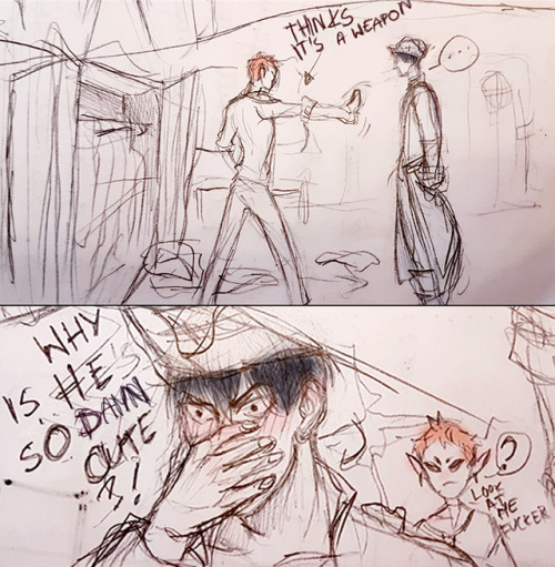 guanshanbabyfox:  ringo-smile:  Guanshan’s learning, part 2 (he’s a quick learner)Ｏ(≧∇≦)ＯI’ve just made lots of sketches during classes… XD   OMFG ! 
