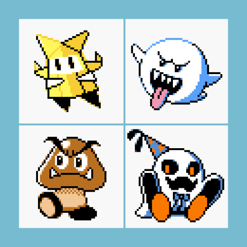 Trying New Things. Super Mario Bros Characters In Pokmon G/S/C Style.