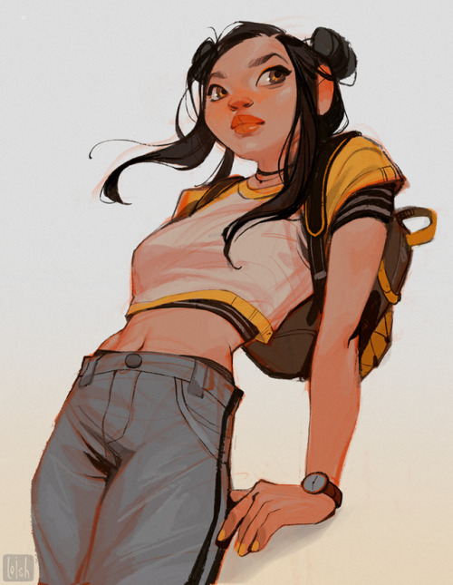 just a doodle of a girl ~ I post the process videos on instagram, find me there at instagram.com/loi