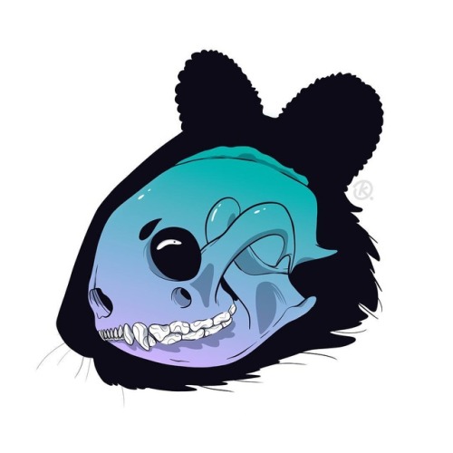 Day 6 of 31 #SkullyJuly #SkullyJuly5 #SkullyJuly2018 #skull #animalskull #panda #pandaskull #illustr