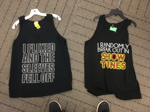 omgericzimmermann: genderists: i bought these two tops at goodwill. they represent the two extremes 