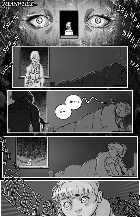 Chapter 5, Page 32Start Comic~Art Blog~Storge Patreon~Leave a TipDIALOGUE“Meanwhile”SFX: “shhhhhh sh