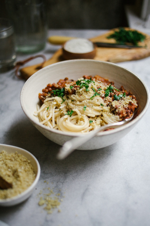 prettypasta: Veggie Spaghetti with Mushrooms and Lentils