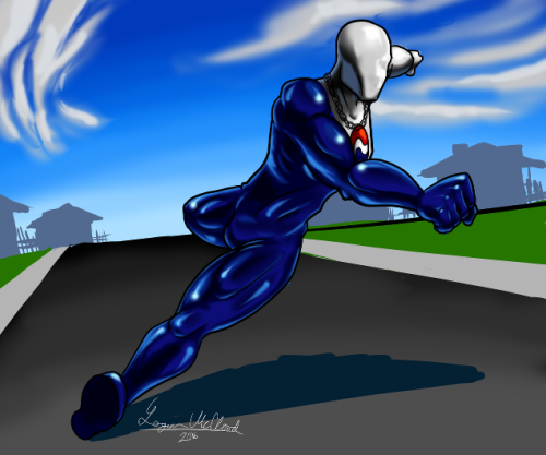 I wanted to practice a few things, so here’s a quick sketch I did of Pepsiman, just cuz.