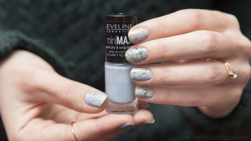  40 GREAT NAIL ART IDEAS CHALLENGE - WEEK 14: PALE BLUE BASE + SPLATTERS More HERE!