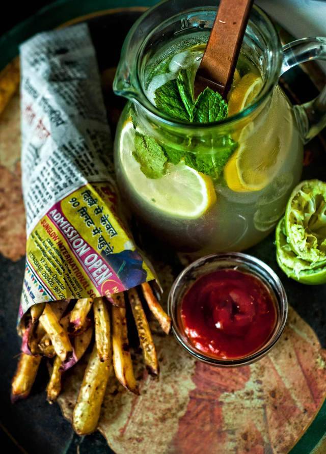 happyvibes-healthylives:  Tangy Indian Lemonade w/Masala Fries