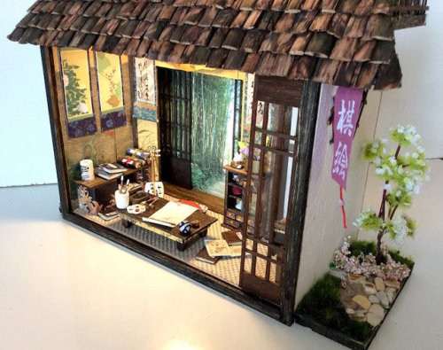 petermorwood:archatlas: Artist Crafts Miniature Replicas of Japanese Houses Filled With Traditional 