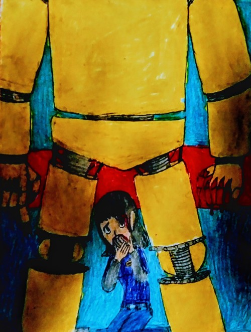 Another scene depicting one of my characters alongside my version of SpringTrap.