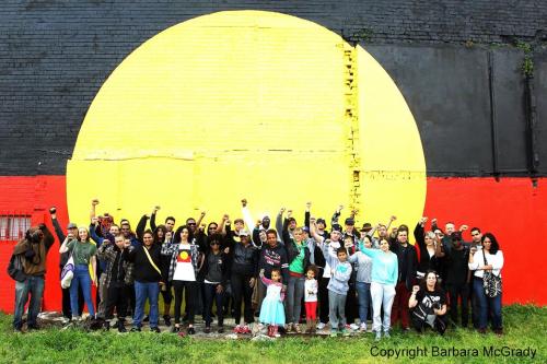 black-australia:Aboriginal and Torres Strait Islander persons standing in solidarity with Black Amer