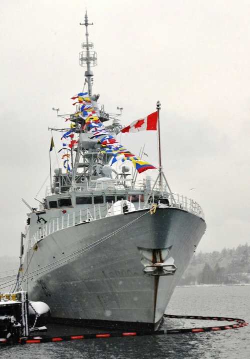Dress Overall: All ships of HMCN bedecked on the anniversary of Queen Elizabeth ascending the throne