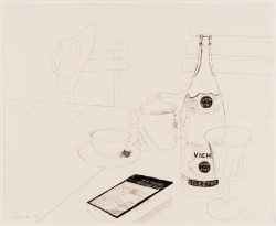 artimportant:  David Hockney - Vichy Water and ‘Howards End’, Carennac, 1970 