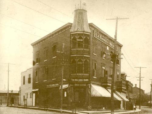 Molson Bank, Montreal, Quebec, Canada - 1900.