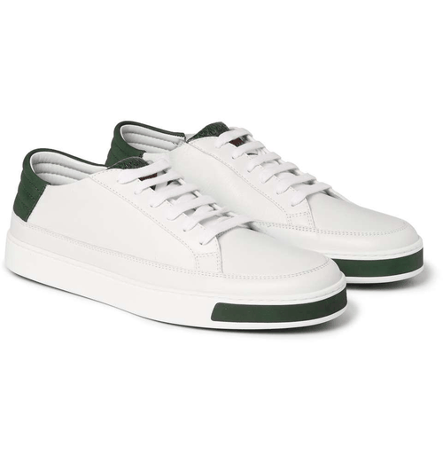 wantering-sneakers: Suede-Trimmed Leather SneakersSee what’s on sale from MR PORTER on Wanteri