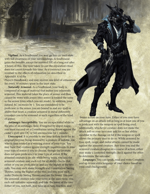 dnd-5e-homebrew: Soulbound Race by GreyPilgrim333