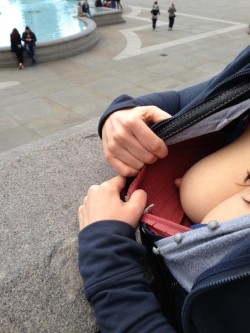 public-flash:  peek of my boob in public 