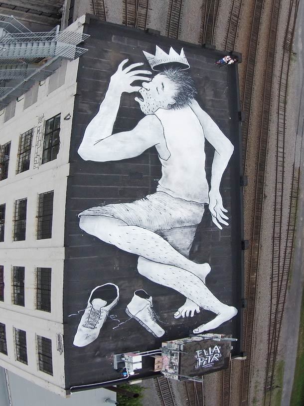 littlelimpstiff14u2: The Wonderful Aerial/rooftop Street Art of Ella and Pitr ( aka