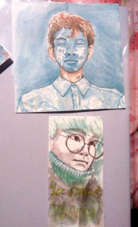 some watercolor portraits