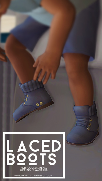 onyxsims: Laced Boots for Toddlers Here are the Get to Work boots converted down to toddlers in all 