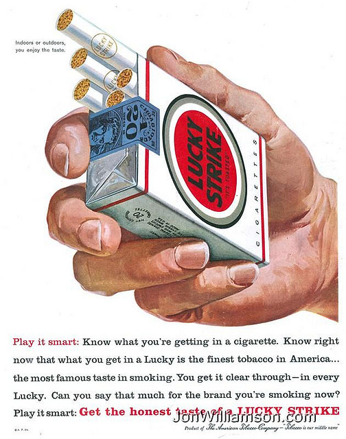 vintascope:  Lucky Strike - 19590523 Post on Flickr. 