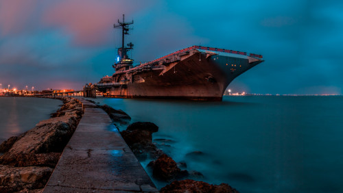 vicariousplacebo: The Blue Ghost, USS Lexington by michaelriehl88