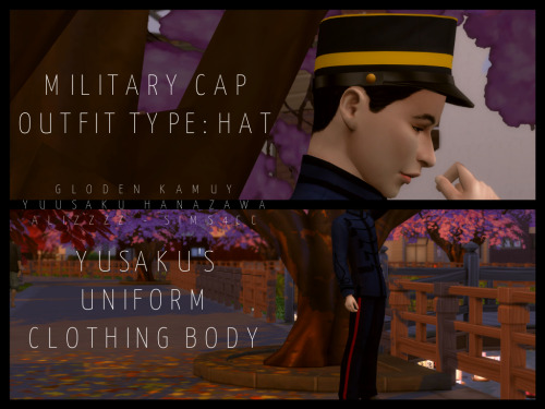 【Gloden Kamuy】Yuusaku Hanazawa - Military Cap &amp; Uniform &gt; 2 CC (Hat &amp; Clothing Body)&gt; 