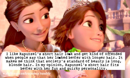 Walt Disney Confessions — “I like Rapunzel's short hair look and get kind  of...