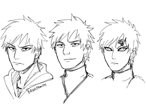 Still thinking about a few comments I got about how I depict the resemblance between Rasa, Kankuro, 