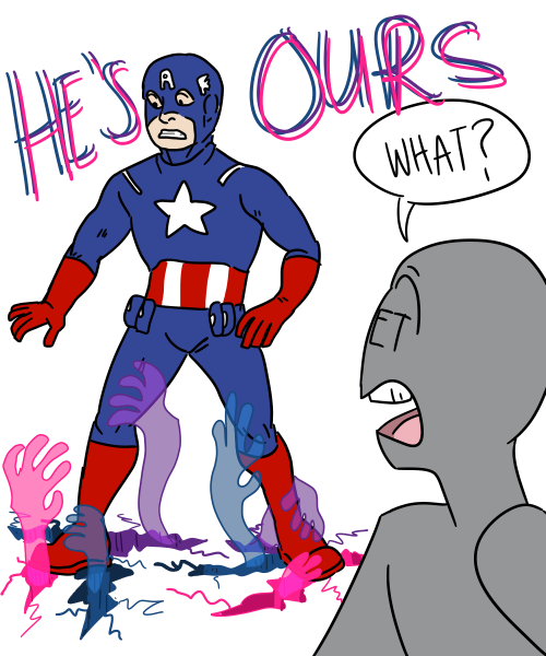 bisexualbuckybarnes:
“ The bi, pan and poly people have claimed Steve Rogers.
”