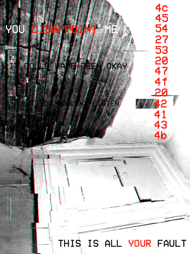 This didn’t have to happen you know.hexadecimal #Alex#our photography#edit#hex#glitch