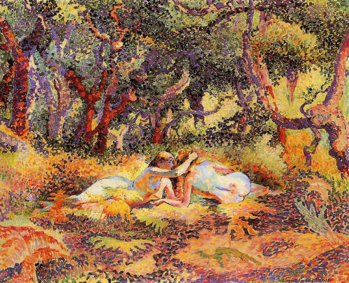 artist-cross:The Forest, 1907, Henri-Edmond CrossMedium: oil,canvas