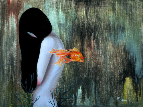 Mandy Cao (Chinese, b. China, based Los Angeles, CA, USA) - Girl Keeper  Paintings: Oil on Trekell A