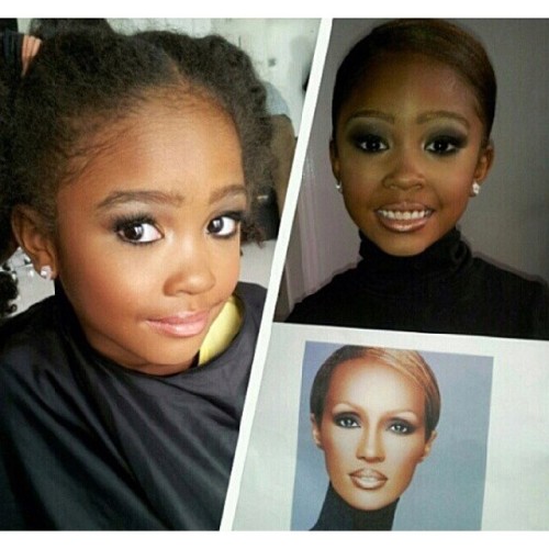 It’s an IMAN #Toddlewood experience for this little beauty! Transformed into mini @The_Real_IMAN #RP via Blogger @styledegree Photo: @triciathephotographer