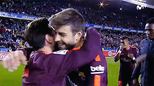 ciiromessi:  Piquessi after the win against   Deportivo de La Coruña, a win that