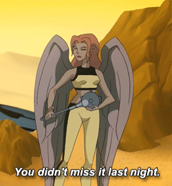 winonadickryder:  drbippy:  YOU KNOW FOR KIDS!  Hawkgirl is HBI mothfuckin C in charge  those innuendos~ < |D’“