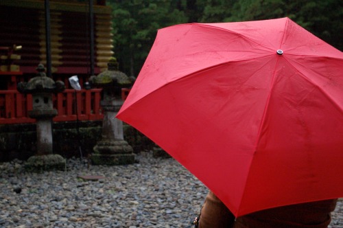 Red umbrella, Toshogu, Nikko