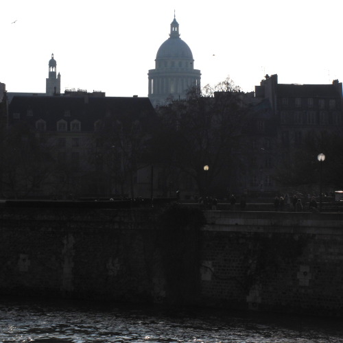 newsweek-paris-france: The Pantheon seen from the Ile Saint Louis this afternoon in Paris, France Se