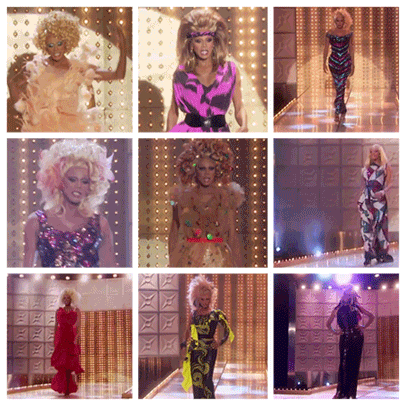 thebisexualfaggot:all of Rupaul’s runway looks (season 1 to season 8)